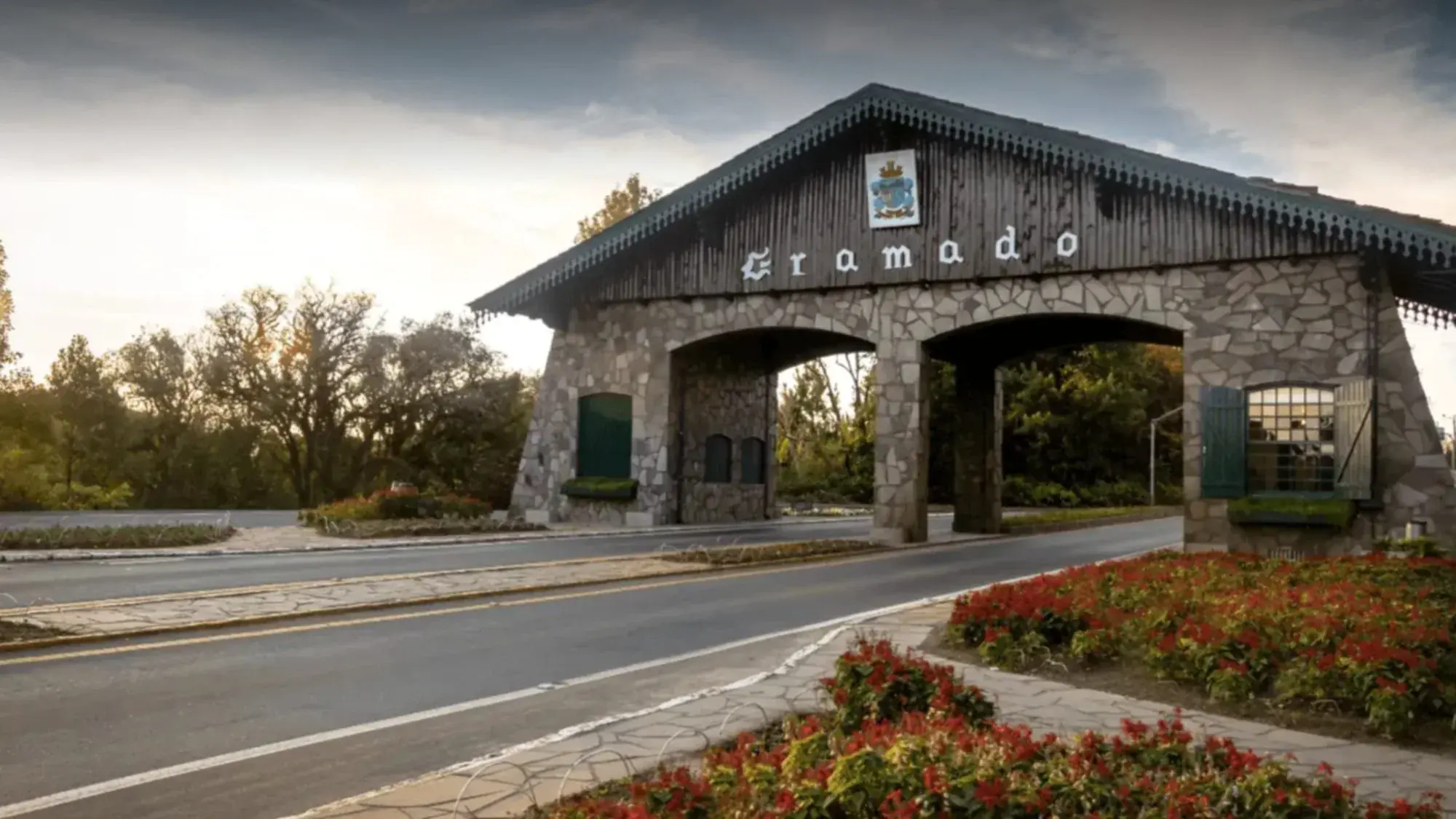 Pórtico de entrada de Gramado, na Serra Gaúcha